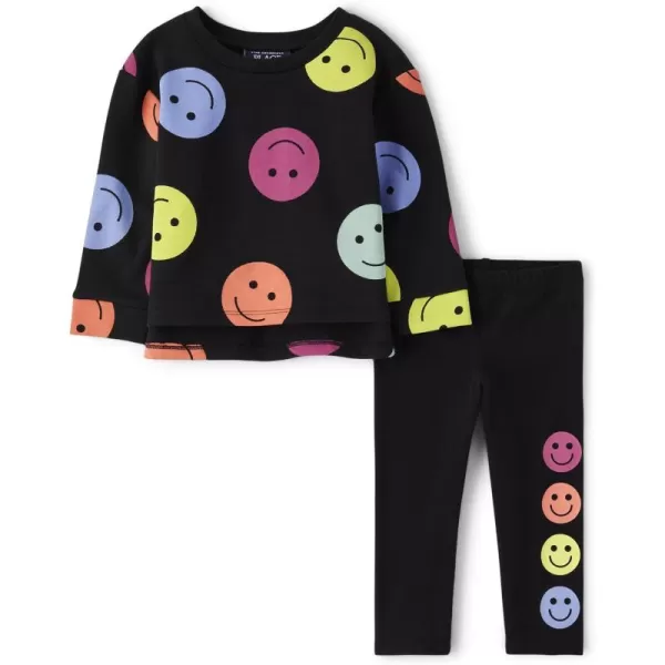 The Children's Place baby-girls And Toddler 2 Piece Outfit, Long Sleeve Top and Pant Active Playwear Set