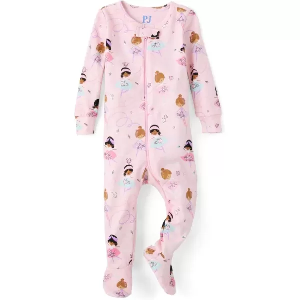 The Children's Place baby girls Ballerina Snug Fit Cotton One Piece Pajamas