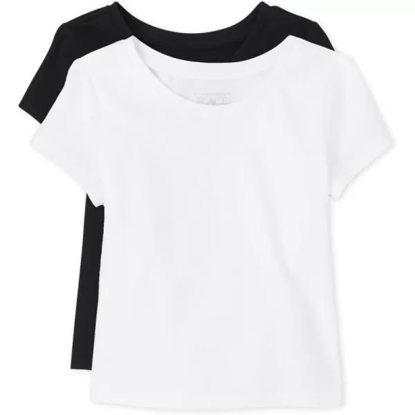 The Children's Place baby girls Basic Layering Short Sleeve Tee 2 Pack