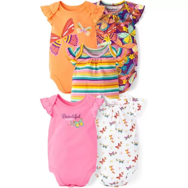 The Children's Place baby girls Butterfly Flutter Bodysuit