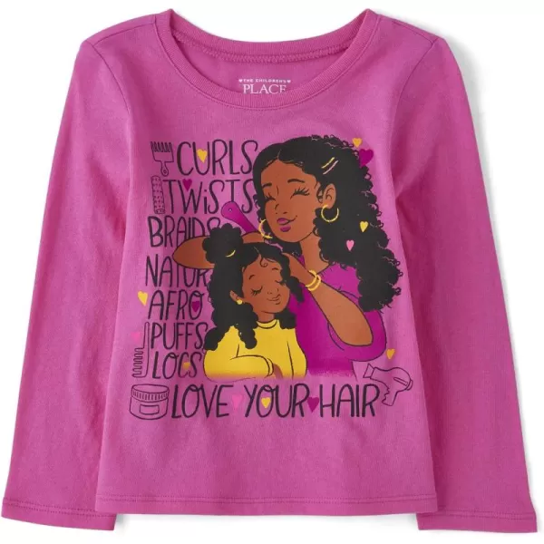 The Children's Place baby girls Hair Love Long Sleeve Graphic T Shirt