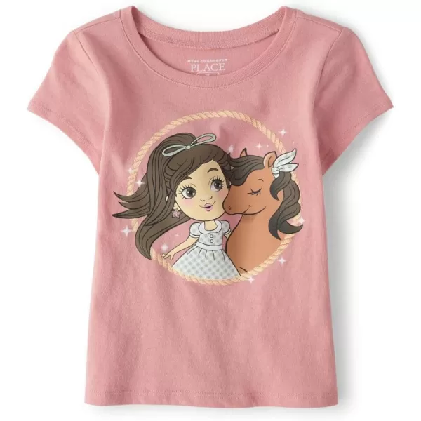 The Children's Place baby girls Horse Short Sleeve Graphic T Shirt