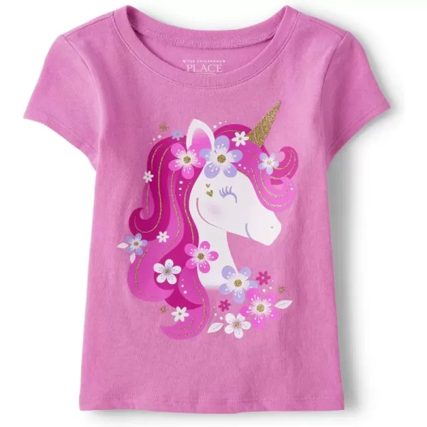 The Children's Place baby girls Unicorn Graphic Short Sleeve T Shirt