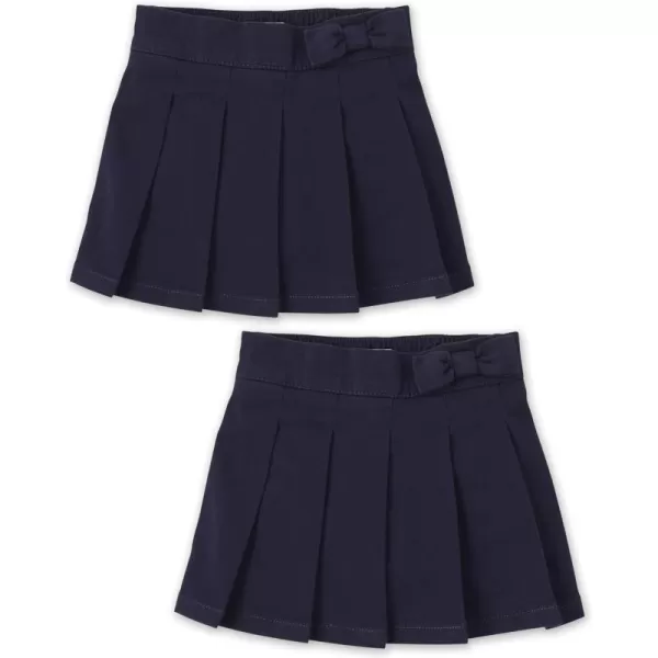 The Children's Place baby girls Uniform Bow Pleated Skort 2 Pack