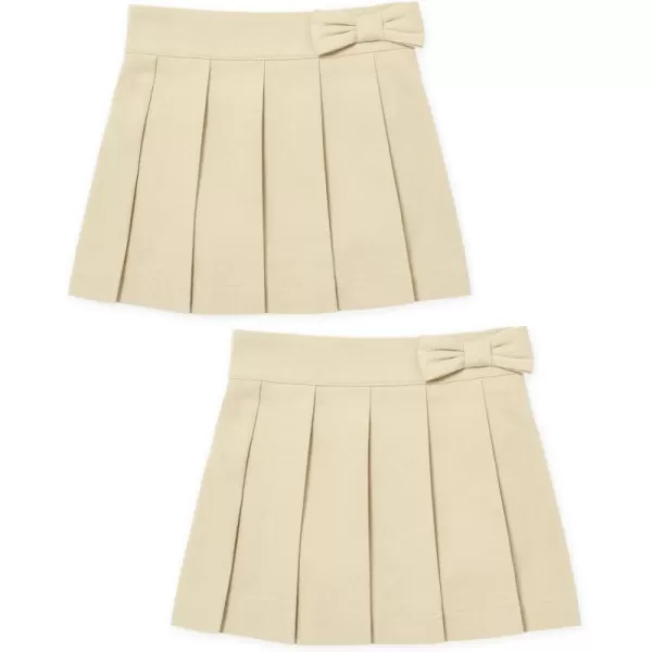 The Children's Place baby girls Uniform Bow Pleated Skort 2 Pack