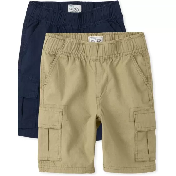 The Children's Place boys Bottoms Cargo Shorts 2 Pack