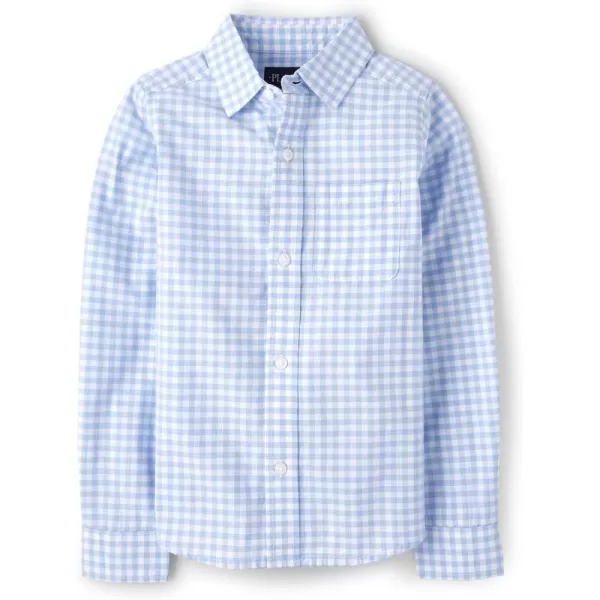 The Children's Place boys Dad And Me Poplin Button Up Long Sleeve Shirt