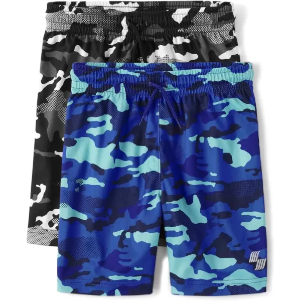 The Children's Place boys Performance Basketball Shorts 2 Pack