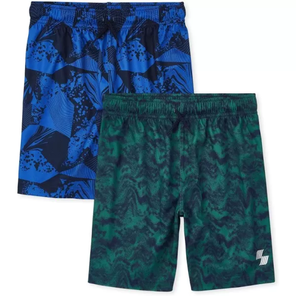 The Children's Place boys Performance Basketball Shorts 2 Pack