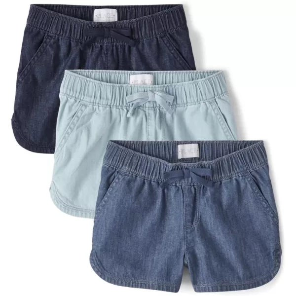 The Children's Place girls Denim Pull on Shorts