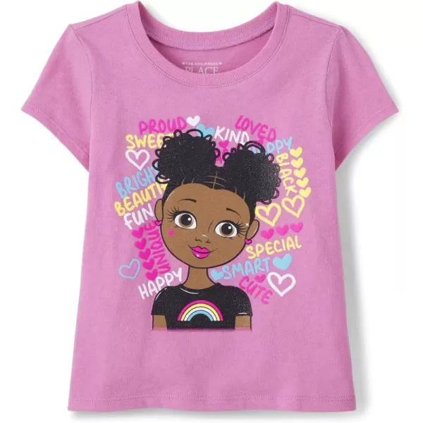 The Children's Place girls Girl Graphic Short Sleeve Tee 2 pack