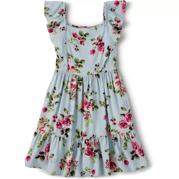 The Children's Place girls Mommy And Me Floral Tiered Dress