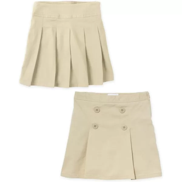 The Children's Place girls Pleated Button Skort 2 Pack