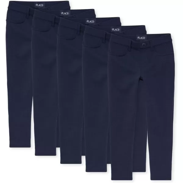 The Children's Place girls Ponte Knit Pull On Jeggings 5 Pack