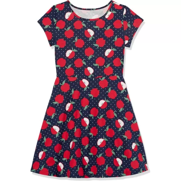 The Children's Place girls Short Sleeve Fashion Skater Dress