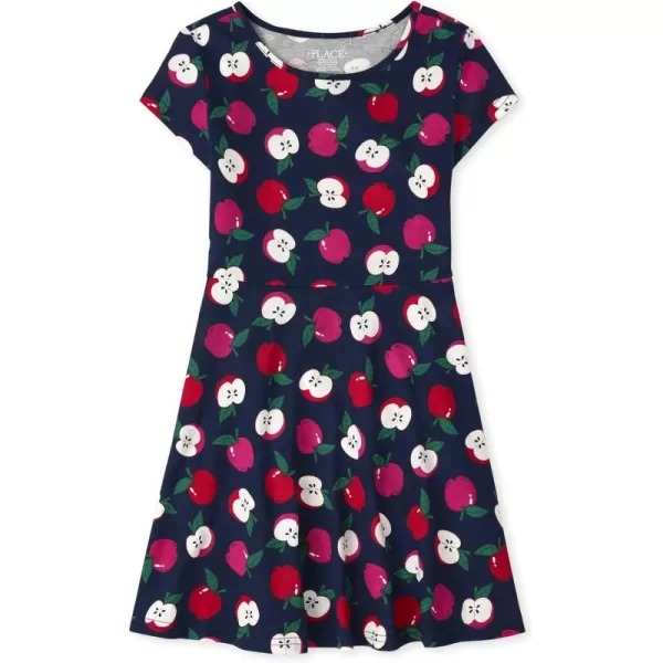 The Children's Place girls Short Sleeve Fashion Skater Dress