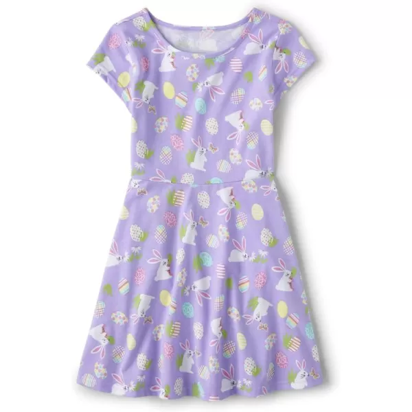 The Children's Place girls Short Sleeve Fashion Skater Dress