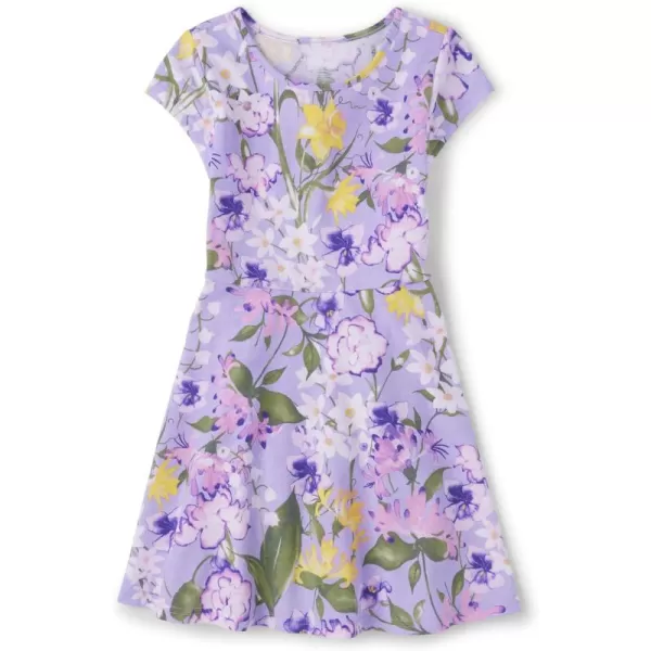 The Children's Place girls Short Sleeve Fashion Skater Dress