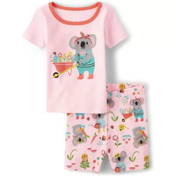 The Children's Place girls Short Sleeve Top and Shorts Pajama Sets