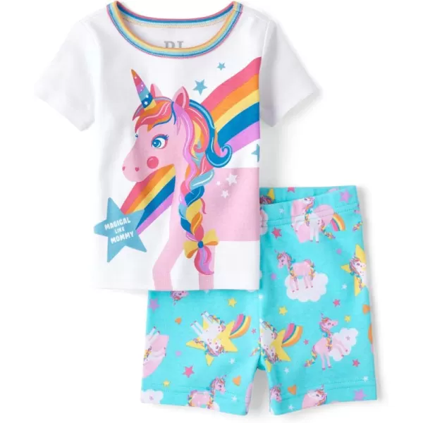 The Children's Place girls Short Sleeve Top and Shorts Pajama Sets