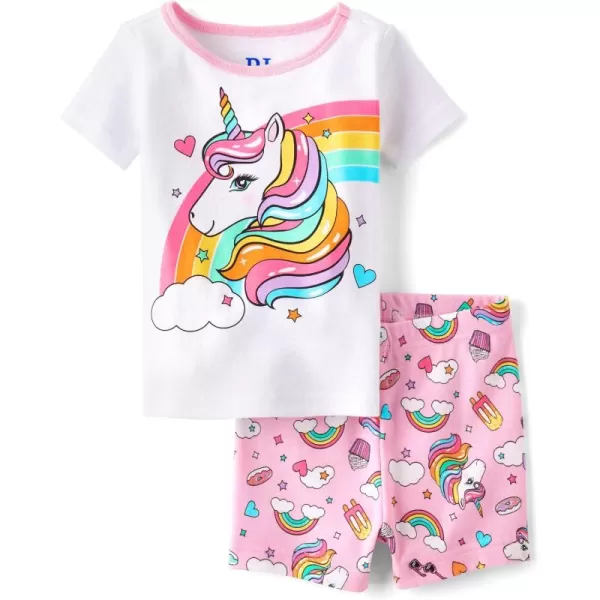 The Children's Place girls Short Sleeve Top and Shorts Pajama Sets