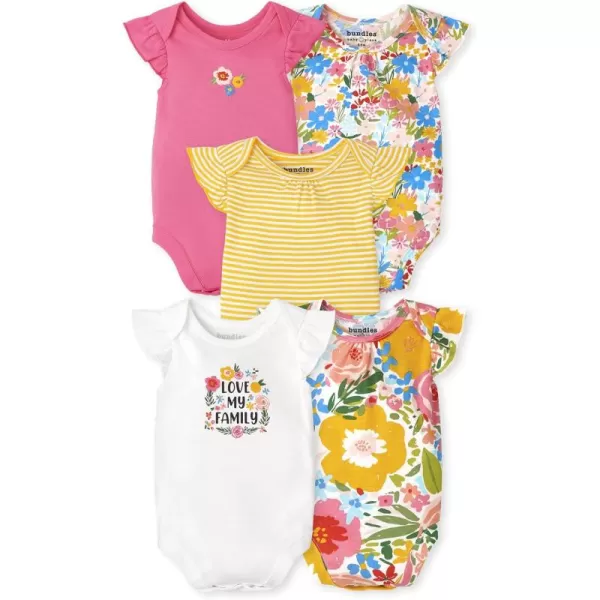 The Children's Place unisex baby And Newborn Short Sleeve 100% Cotton Bodysuits