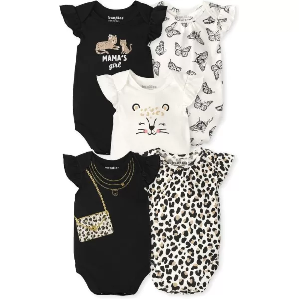 The Children's Place unisex baby And Newborn Short Sleeve 100% Cotton Bodysuits