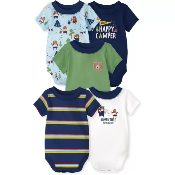 The Children's Place unisex-baby And Newborn Short Sleeve Cotton Variety Pack BodysuitsShirt