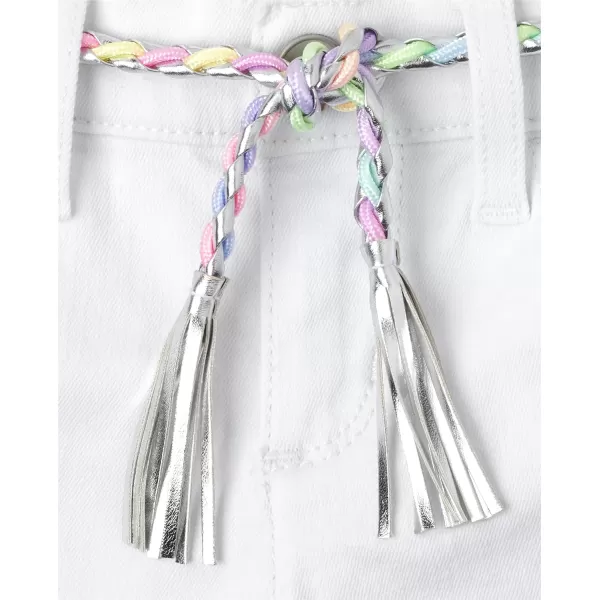The Children's Place Girls' Belted Denim Shorts