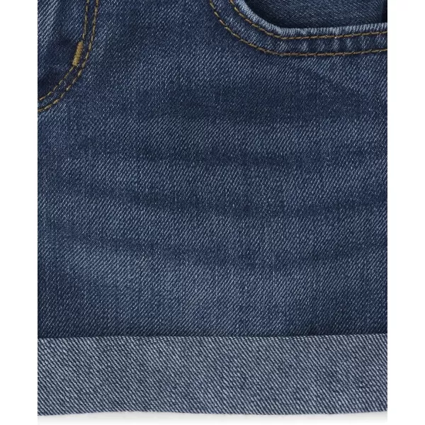 The Children's Place Girls' Denim Roll Cuff Shortie