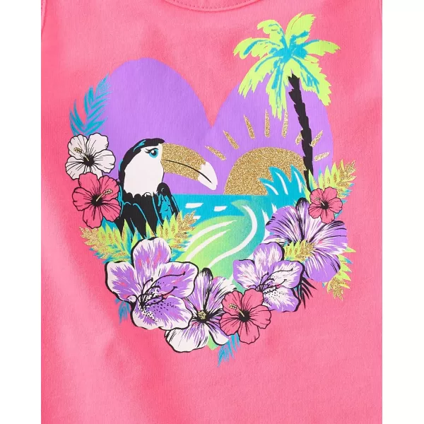 The Children's Place Girls' Graphic Fringe Tank Tops