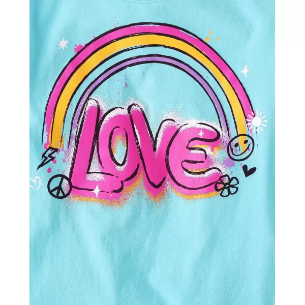 The Childrens Place Girls Kindness, Love, Equality Short Sleeve Graphic T shirts Pack 4