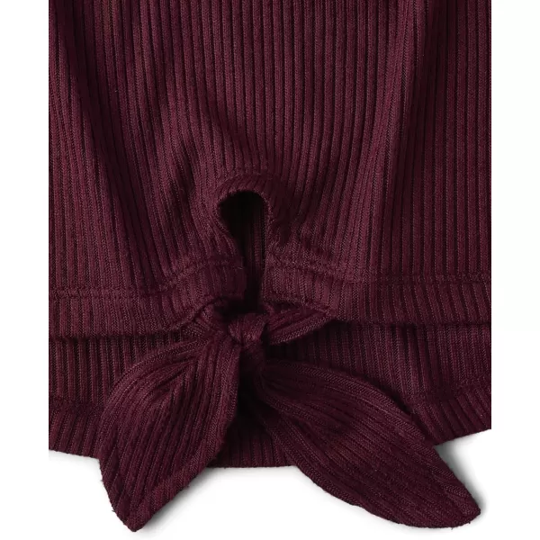 The Children's Place Girls' Long Sleeve Knit Tie Front Top
