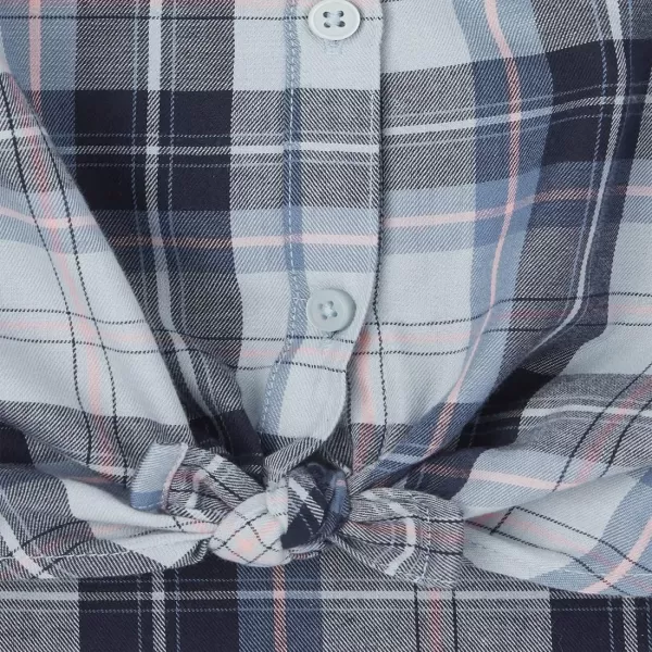 The Children's Place Girls' Long Sleeve Plaid Twill Tie Front Button Down Shirt