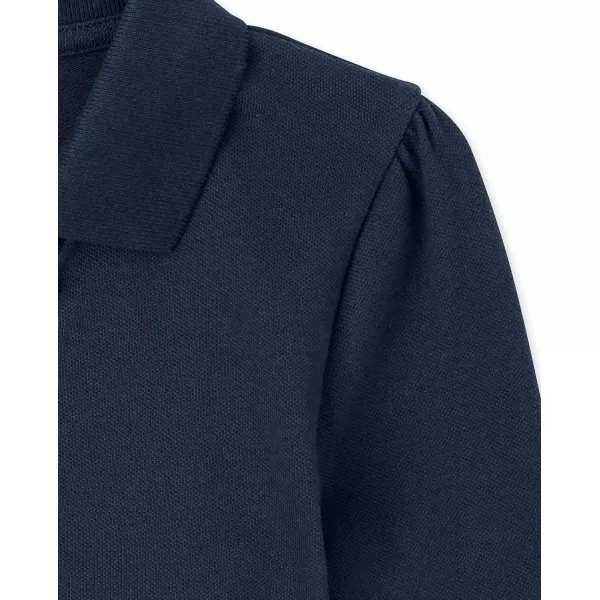 The Children's Place Girls' Long Sleeve Ruffle Pique Polo