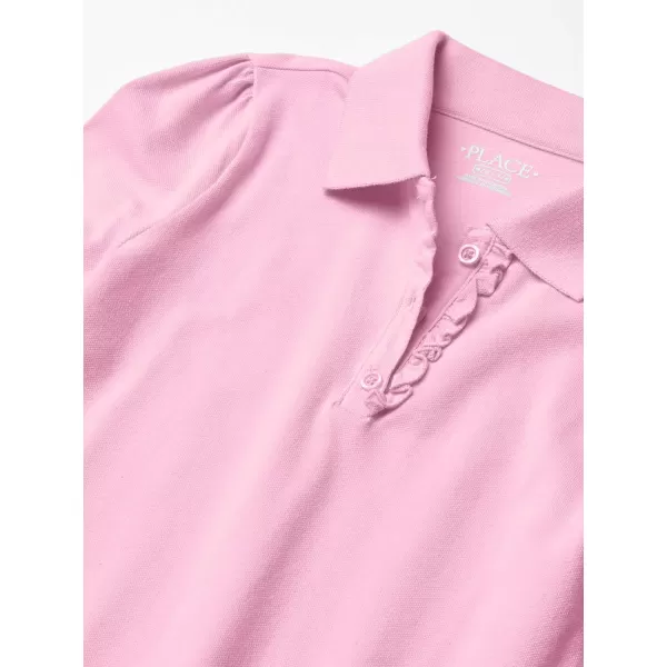 The Children's Place Girls' Long Sleeve Ruffle Pique Polo