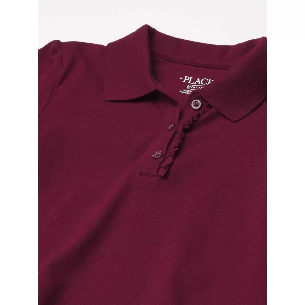 The Children's Place Girls' Long Sleeve Ruffle Pique Polo