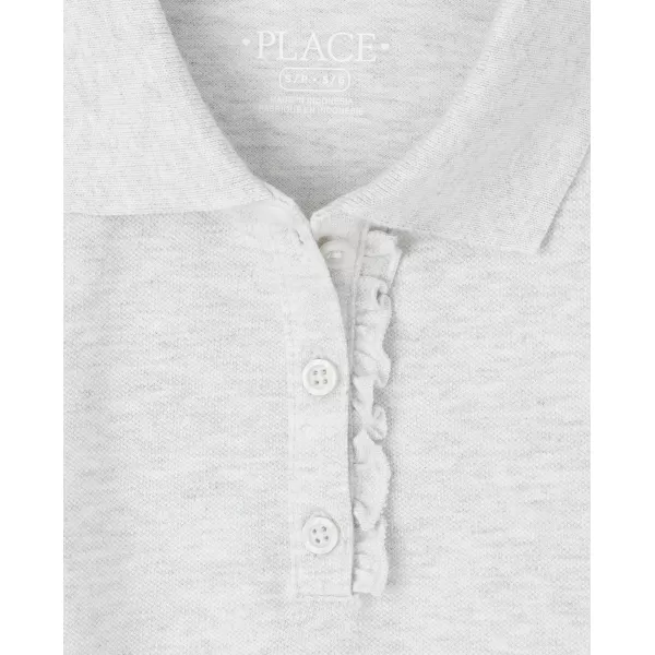 The Children's Place Girls' Long Sleeve Ruffle Pique Polo