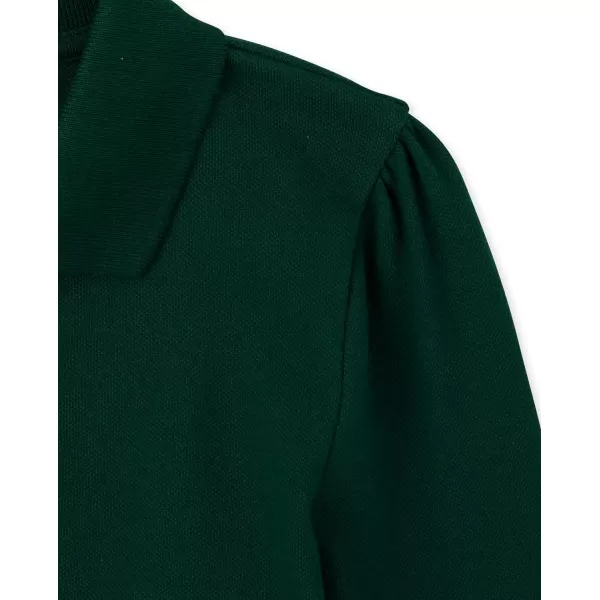 The Children's Place Girls' Long Sleeve Ruffle Pique Polo
