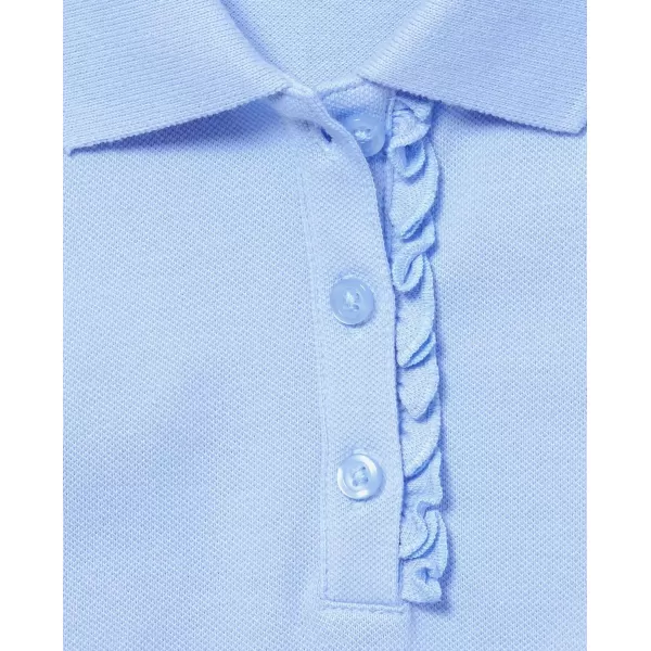The Children's Place Girls' Long Sleeve Ruffle Pique Polo