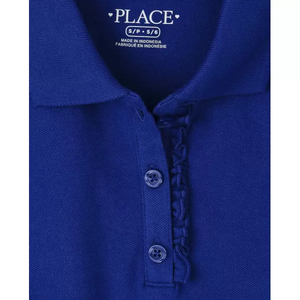 The Children's Place Girls' Short Sleeve Ruffle Pique Polo