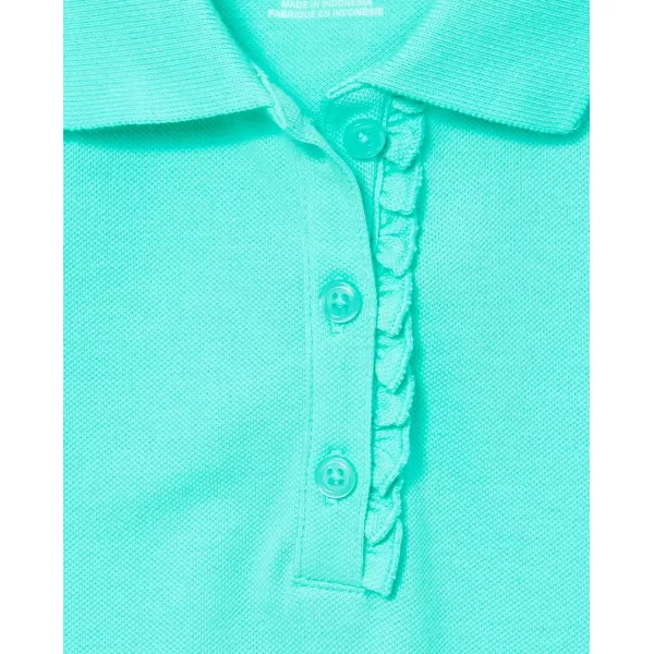 The Children's Place Girls' Short Sleeve Ruffle Pique Polo