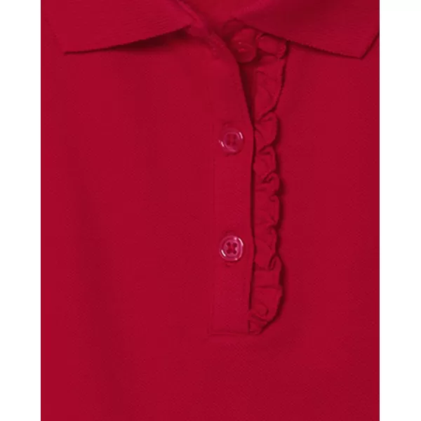 The Children's Place Girls' Short Sleeve Ruffle Pique Polo
