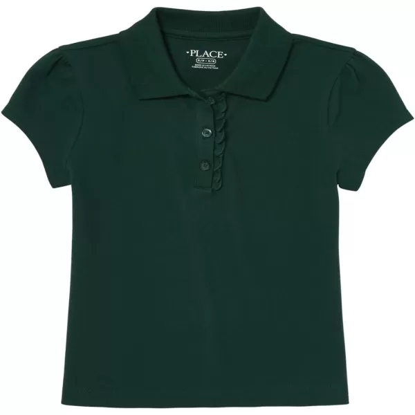 The Children's Place Girls' Short Sleeve Ruffle Pique Polo