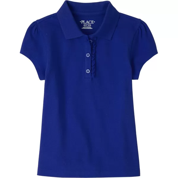 The Children's Place Girls' Short Sleeve Ruffle Pique Polo