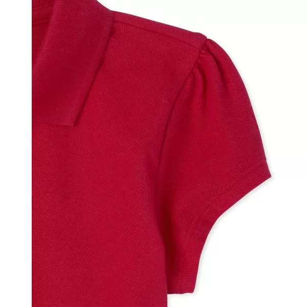 The Children's Place Girls' Short Sleeve Ruffle Pique Polo