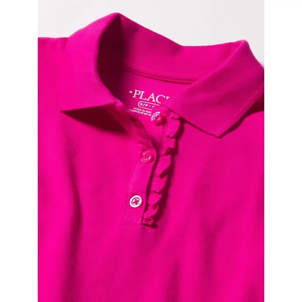 The Children's Place Girls' Short Sleeve Ruffle Pique Polo