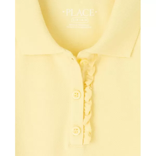 The Children's Place Girls' Short Sleeve Ruffle Pique Polo