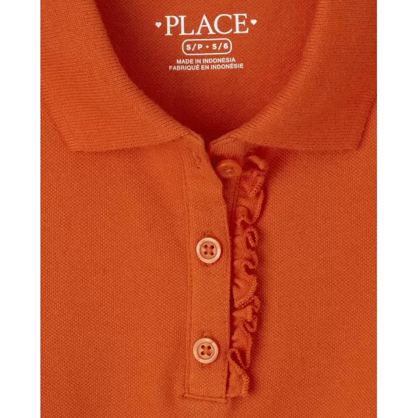 The Children's Place Girls' Short Sleeve Ruffle Pique Polo