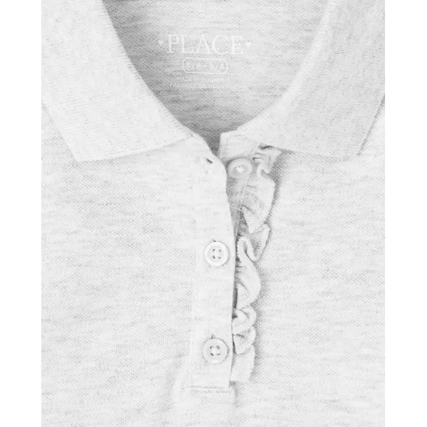 The Children's Place Girls' Short Sleeve Ruffle Pique Polo